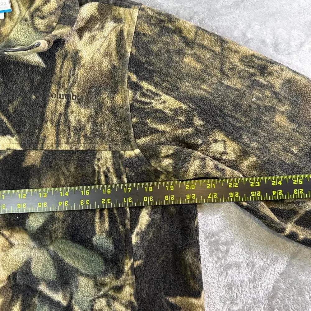 Columbia Camo Fleece Jacket Full Zip Hunting Mossy Oak Style 18/20 Youth